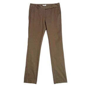Vertigo Paris Straight Leg Cotton Stretch Pants Mocha Brown Mid Rise Size 8